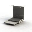 Machine desk with drawer and lamp