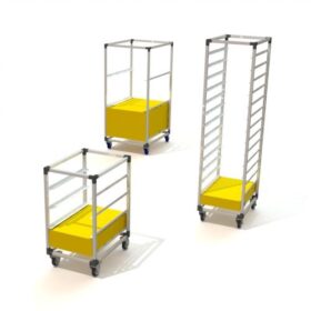 Customized case storage cart